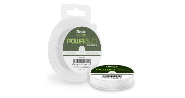 DELPHIN - Absorbčná guma Powa Gum Absorber Reaxe 0,6 mm 4 kg 10 m Číra