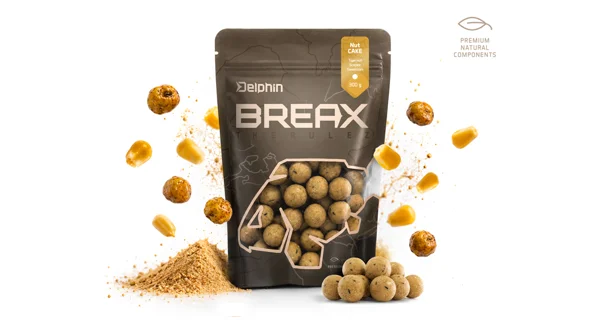 DELPHIN - Boilies BreaX NutCAKE 20 mm 300 g tigrí orech Scopex Sladká kukurica