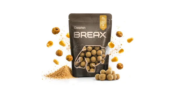 DELPHIN - Boilies BreaX NutCAKE 20 mm 300 g tigrí orech Scopex Sladká kukurica