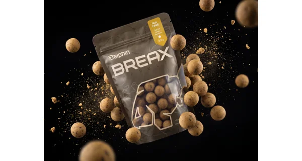 DELPHIN - Boilies BreaX NutCAKE 24 mm 300 g tigrí orech Scopex Sladká kukurica