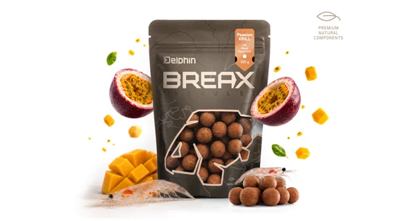 DELPHIN - Boilies BreaX PassionKRILL 24 mm 300 g Krill Mango