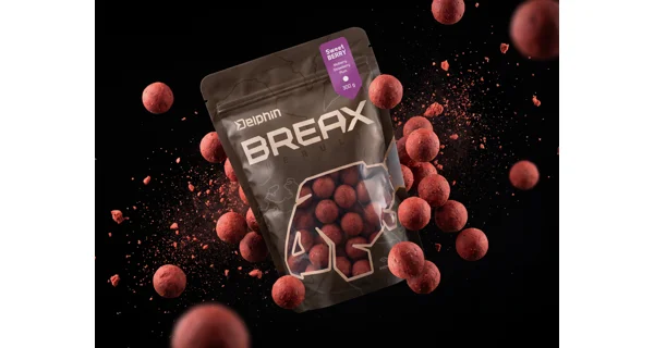 DELPHIN - Boilies BreaX SweetBERRY 16 mm 300 g Moruša Jahoda Slivka
