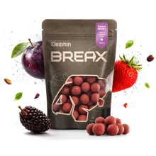 DELPHIN - Boilies BreaX SweetBERRY 24 mm 300 g Moruša Jahoda Slivka