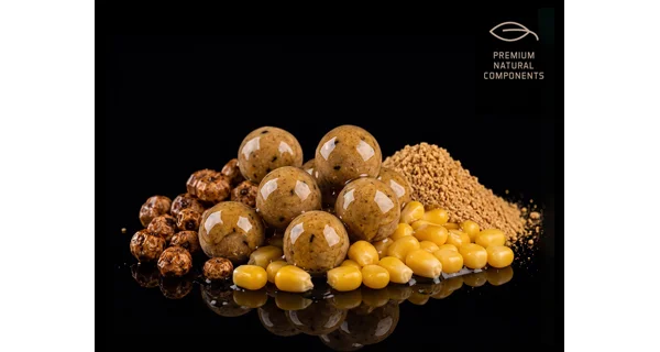 DELPHIN - Boilies v dipe BreaX NutCAKE tigrí orech Scopex Sladká kukurica 24 mm 200 ml