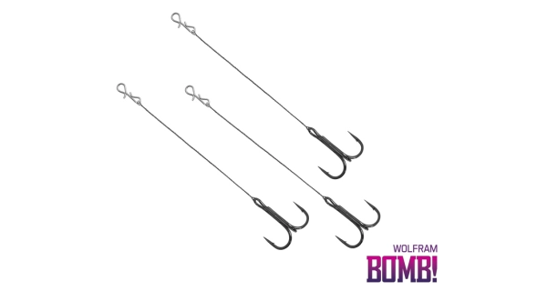 DELPHIN - Bomb! Náväzce Twisto Rigs Volfrám 3 ks veľ. 2, 12 cm