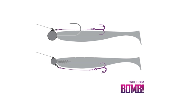 DELPHIN - Bomb! Náväzce Twisto Rigs Volfrám 3 ks veľ. 4, 10 cm