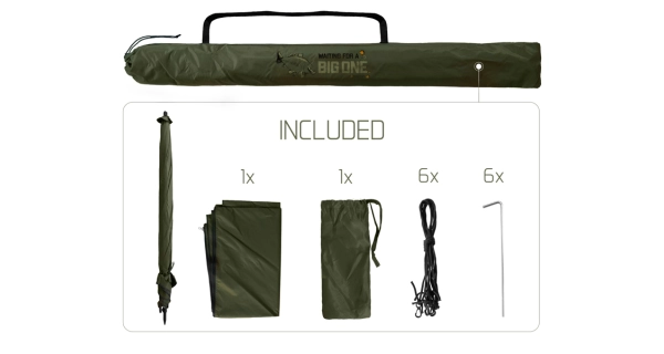 DELPHIN - Dáždnik s bočnicou BigOne Carp 250 cm