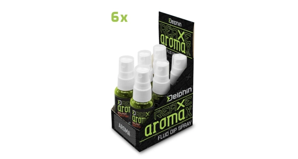 DELPHIN - Dipovací sprej AromaX Losos Rak 30 ml Fluo zelená