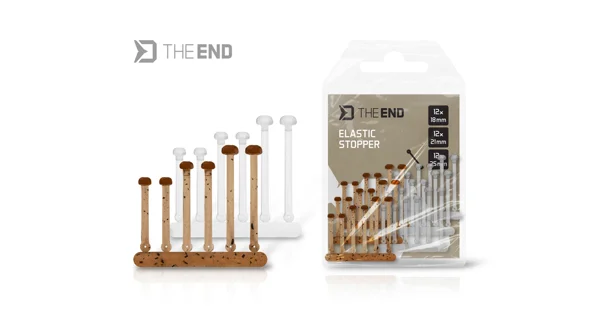 DELPHIN - Elastická zarážka TheEND Ground+Clear 18, 21, 25 mm 36 ks