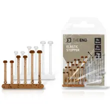 DELPHIN - Elastická zarážka TheEND Ground+Clear 18, 21, 25 mm 36 ks