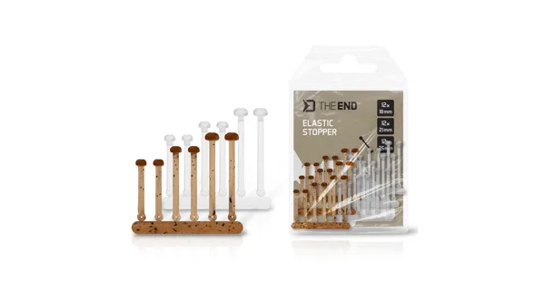 DELPHIN - Elastická zarážka TheEND Ground+Clear 18, 21, 25 mm 36 ks