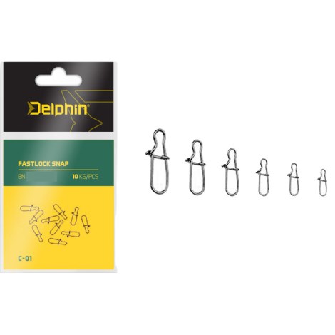 DELPHIN - Fastlock Snap C-01 / 10 ks BN / 000