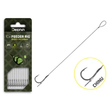 DELPHIN - Feederový náväzec Braided Sting Chinu veľ. 8 12 cm 0,14 mm 10 ks