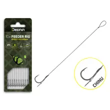 DELPHIN - Feederový náväzec Braided Sting Chinu veľ. 8 12 cm 0,14 mm 10 ks
