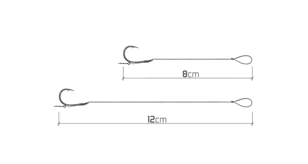 DELPHIN - Feederový náväzec Braided Sting Turner veľ. 4 8 cm 0,2 mm 10 ks