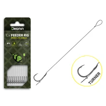 DELPHIN - Feederový náväzec Braided Sting Turner veľ. 6 12 cm 0,2 mm 10 ks