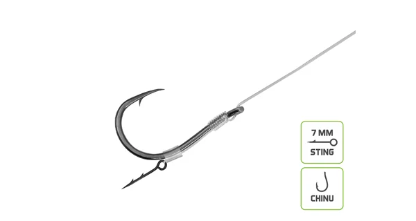 DELPHIN - Feederový náväzec Fluoro Sting Chinu veľ. 8 8 cm 0,22 mm 10 ks
