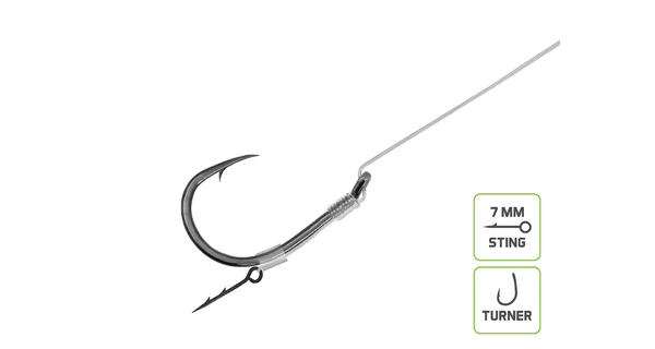 DELPHIN - Feederový náväzec Fluoro Sting Turner veľ. 6 8 cm 0,26 mm 10 ks