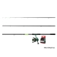 DELPHIN - Feederový set Prút Wasabi 3,3 m 100 g + Navijak ELIXIR 3T + Vlasec