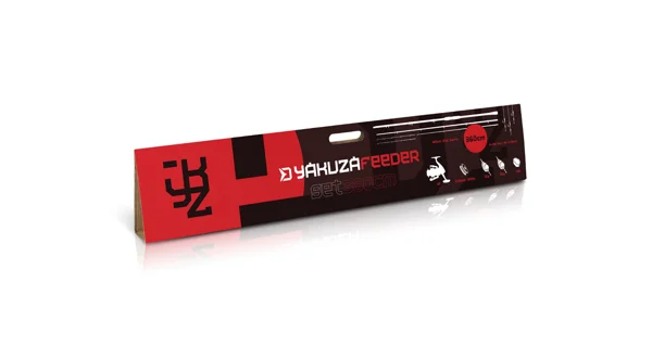 DELPHIN - Feedrový Set Prút Yakuza 3,6 m 100 g 3 diely + Navijak 4T