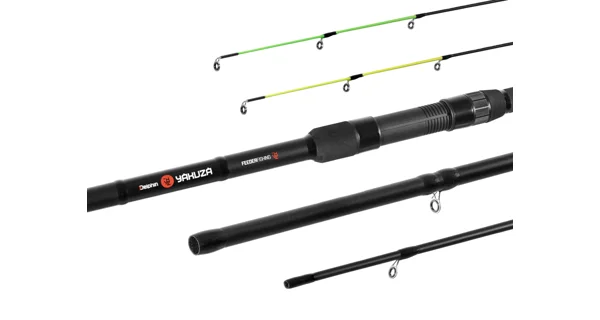DELPHIN - Feedrový Set Prút Yakuza 3 m 100 g 3 diely + Navijak 4T