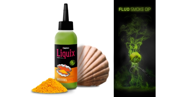 DELPHIN - Fluo Dip D SNAX LiquiX 100 ml Mušle Korenie