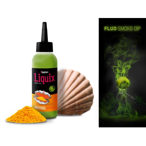 DELPHIN - Fluo Dip D SNAX LiquiX 100 ml Mušle Korenie