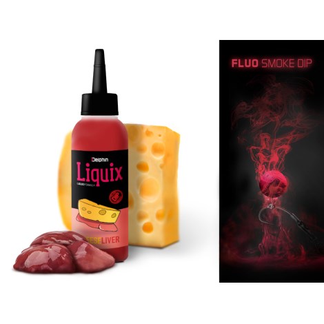 DELPHIN - Fluo Dip D SNAX LiquiX 100 ml Syr Pečeň