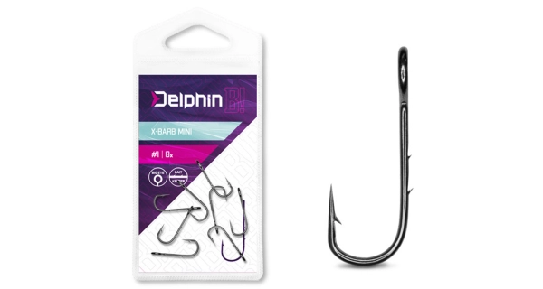 DELPHIN - Háčik na čeburašku B! X-BARB Mini veľ. 1 8 ks