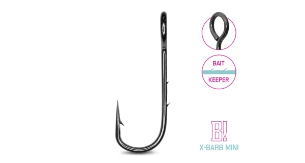 DELPHIN - Háčik na čeburašku B! X-BARB Mini veľ. 1 8 ks