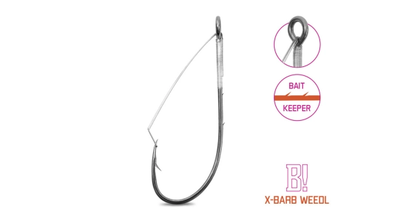 DELPHIN - Háčik na čeburašku B! X-BARB Weedl veľ. 1 8 ks