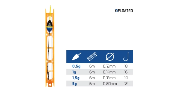DELPHIN - Hotový náväzec so plavákom na rebríku FloatGO 0,5 g 6 m