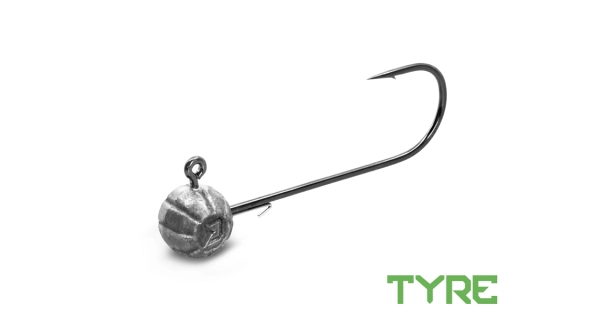 DELPHIN - Jigová hlava s držiakom TYRE veľ. 8/0 10 g 5 ks