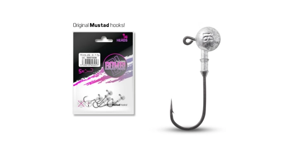 DELPHIN - Jigová hlava s golierom Bomb! 15 g veľ. 1/0 5 ks