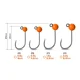 DELPHIN - Jigová hlavička T-AREA BL Volfrámový jig fluo oranžový 5 ks veľ. 4 1,5 g 5,5 mm