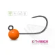 DELPHIN - Jigová hlavička T-AREA BL Volfrámový jig fluo oranžový 5 ks veľ. 4 2,2 g 6,4 mm