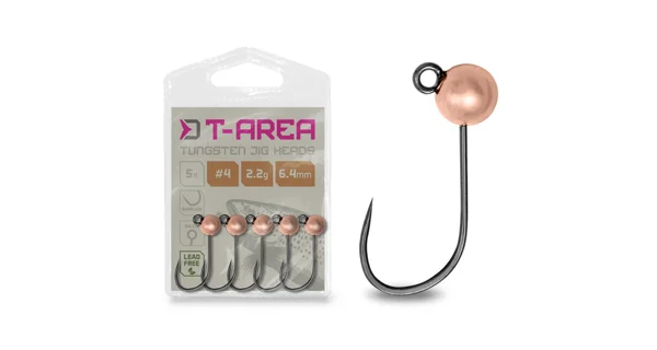 DELPHIN - Jigová hlavička T-AREA BL Volfrámový jig medený 5 ks veľ. 4 1,5 g 5,5 mm