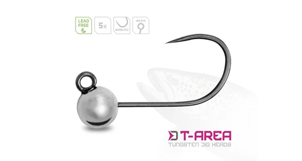 DELPHIN - Jigová hlavička T-AREA BL Volfrámový jig strieborný 5 ks veľ. 4 1,5 g 5,5 mm