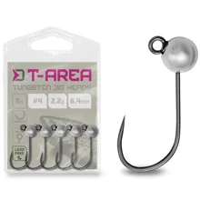DELPHIN - Jigová hlavička T-AREA BL Volfrámový jig strieborný 5 ks veľ. 4 1,5 g 5,5 mm