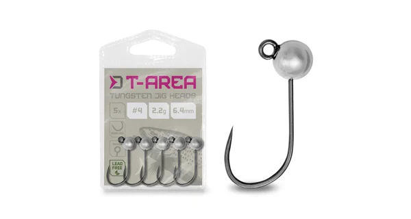 DELPHIN - Jigová hlavička T-AREA BL Volfrámový jig strieborný 5 ks veľ. 4 1,5 g 5,5 mm