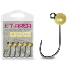 DELPHIN - Jigová hlavička T-AREA BL Volfrámový jig zlatý 5 ks veľ. 4 1,5 g 5,5 mm