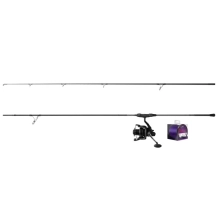 DELPHIN - Kaprársky set Prút CorsaBLACK NERO 3,6 m 3 lb 2 diely + Navijak 8T + Vlasec 0,30 mm