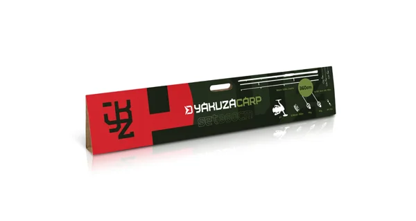 DELPHIN - Kaprársky Set Prút Yakuza 3,6 m 3 lb 3 diely + Navijak 6T