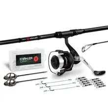 DELPHIN - Kaprársky Set Prút Yakuza 3,6 m 3 lb 3 diely + Navijak 6T