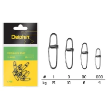 DELPHIN - Karabínky Crosslock Snap C-03 BN 10 ks veľ. 00