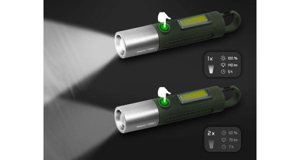 DELPHIN - Kempingové svietidlo Torix 2200 mAh