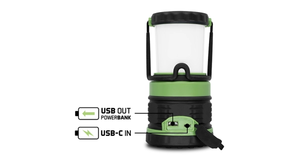 DELPHIN - Kempová lampa Aura + UC 8,5 W 5400 mAh