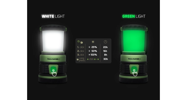 DELPHIN - Kempová lampa Aura + UC 8,5 W 5400 mAh