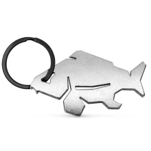 DELPHIN - Kľúčenka s otváračom na fľaše Carpener Strieborná