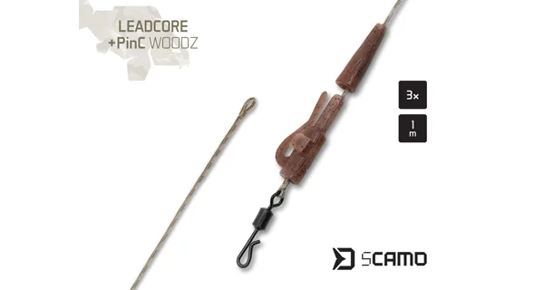 DELPHIN - Montáž SCamo Leadcore + PinC WOODZ 3 ks